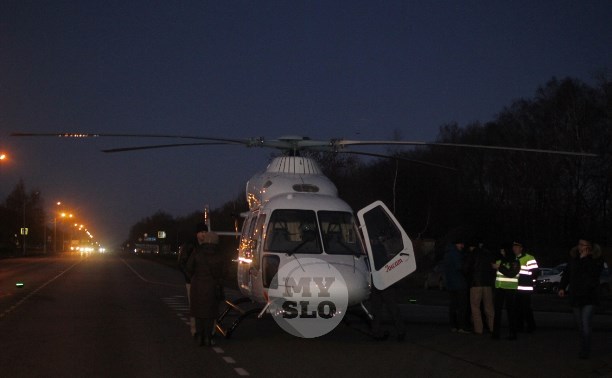 Из-за посадки вертолета под Тулой перекрыли трассу «Крым». Фото и видео