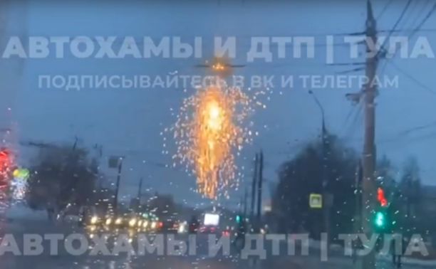 На Красноармейском проспекте прошёл «огненный дождь»: видео