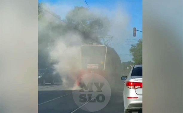 В администрации Тулы назвали причину возгорания трамвая на ул. Тимирязева