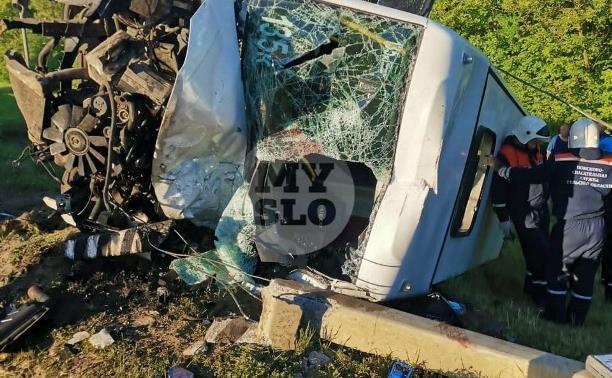 Крупное ДТП с маршруткой и грузовиком в Тульской области: шесть человек пострадали, один погиб